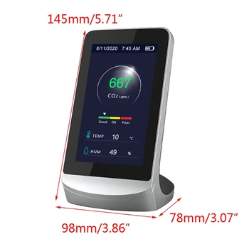 Multifunction Air Quality Monitor PM2.5 Detector CO2 Gas Analyzer Dust Sensor LCD Display tester indoor Pollution Meter
Multifunction Air Quality Monitor PM2.5 Detector CO2 Gas Analyzer Dust Sensor LCD Display tester indoor Pollution Meter