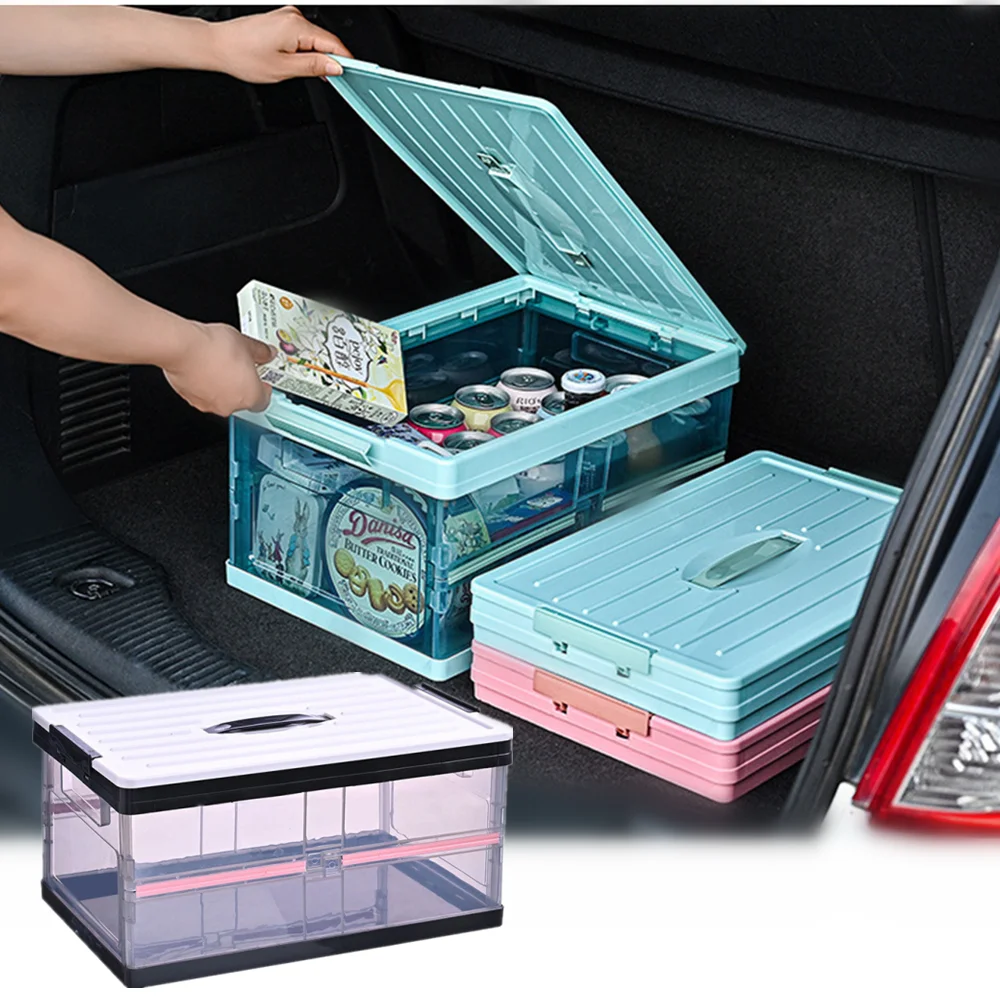 30L Car Trunk Organizers Storage Box Transport Fishing Supplies Folding Storage Container With Lid Auto Accessories Interior
30L Car Trunk Organizers Storage Box Transport Fishing Supplies Folding Storage Container With Lid Auto Accessories Interior