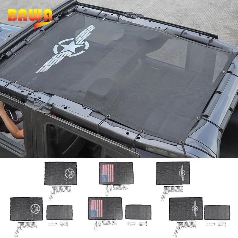 BAWA SunShade Roof Top Mesh UV Proof Protection for Jeep Wrangler JL Car Cover Net Accessories for Jeep Wrangler jl
BAWA SunShade Roof Top Mesh UV Proof Protection for Jeep Wrangler JL Car Cover Net Accessories for Jeep Wrangler jl