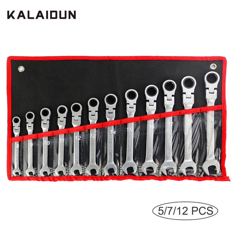 KALAIDUN Wrench Set Ratchets Spanner Ratchet Universal Key 12 PCS 8-19mm Adjustable Keys Set Multitools CR-V Car Repair Tools
KALAIDUN Wrench Set Ratchets Spanner Ratchet Universal Key 12 PCS 8-19mm Adjustable Keys Set Multitools CR-V Car Repair Tools