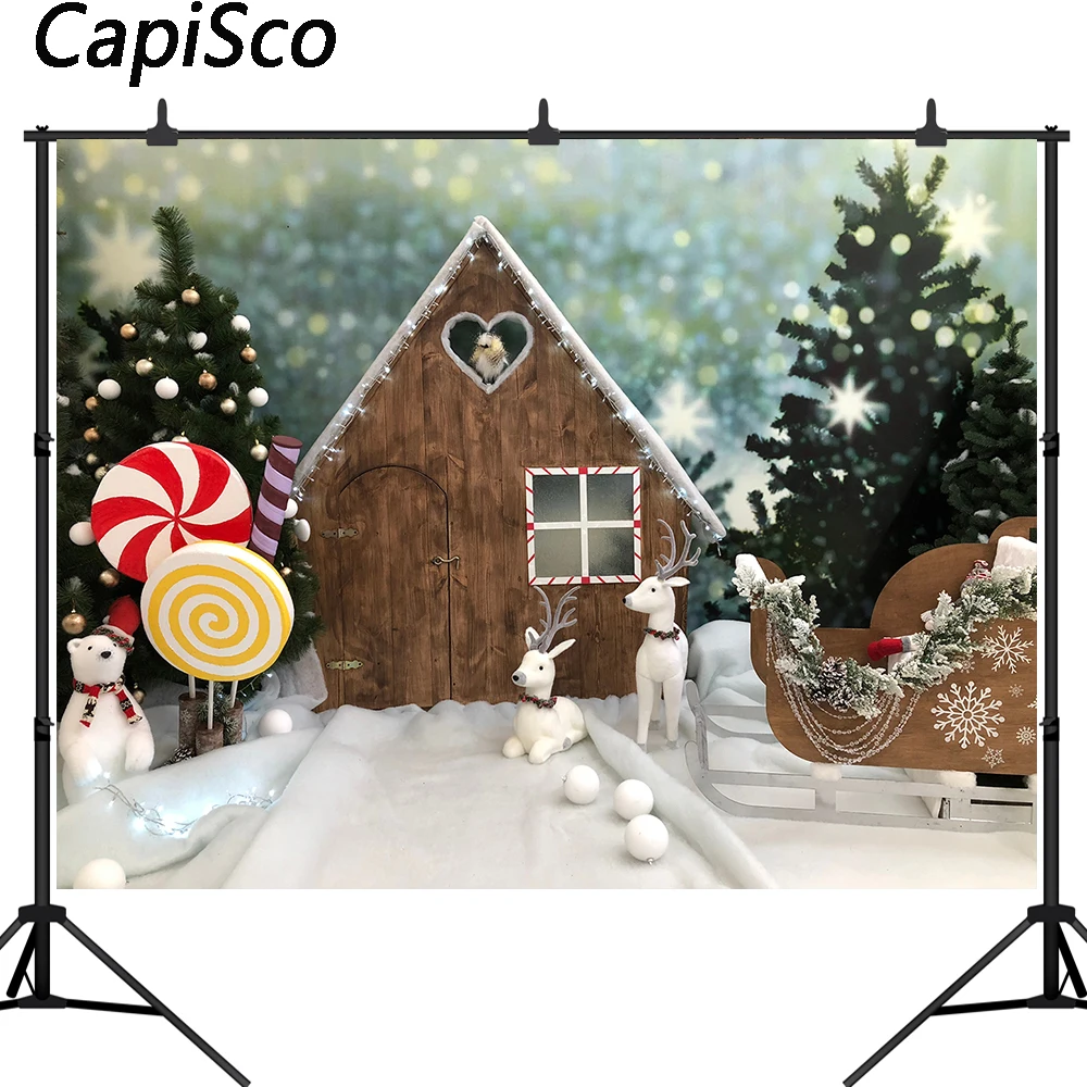 Capisco Christmas Photography Backdrop Snow tree Wooden house Decorations Background Baby Portrait Photobooth Photo Studio Props
Capisco Christmas Photography Backdrop Snow tree Wooden house Decorations Background Baby Portrait Photobooth Photo Studio Props