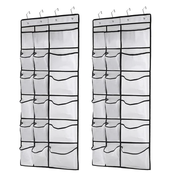 2 Pack over the Door Shoe Organizers,12 Mesh Pockets 6 Large Mesh Storage Hanging for Closet Bedroom,White(59x21.6 Inch)
2 Pack over the Door Shoe Organizers,12 Mesh Pockets 6 Large Mesh Storage Hanging for Closet Bedroom,White(59x21.6 Inch)