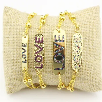 5pcs/lot New design love letters cz bracelet,plated cubic zircon component,popular rosary chain bracelet cheap wholesale
5pcs/lot New design love letters cz bracelet,plated cubic zircon component,popular rosary chain bracelet cheap wholesale