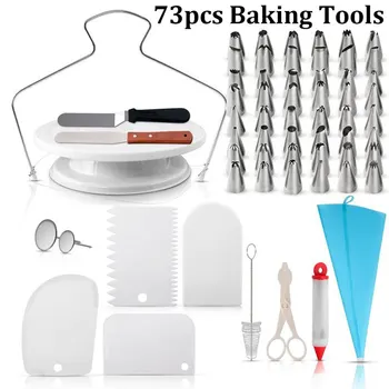 73pcs / set Cake Turnstile Decoration Mouth Set DIY Flower Table Fondant Cake Decoration Tools Frosting Tips Equipment
73pcs / set Cake Turnstile Decoration Mouth Set DIY Flower Table Fondant Cake Decoration Tools Frosting Tips Equipment