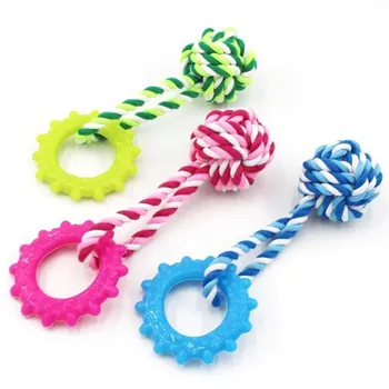 Pet Dog Chew Toy Puppy Cotton Rope Ball With TPR Ring Teeth Cleaning Dog Training Tool Pet Interactive Toys
Pet Dog Chew Toy Puppy Cotton Rope Ball With TPR Ring Teeth Cleaning Dog Training Tool Pet Interactive Toys