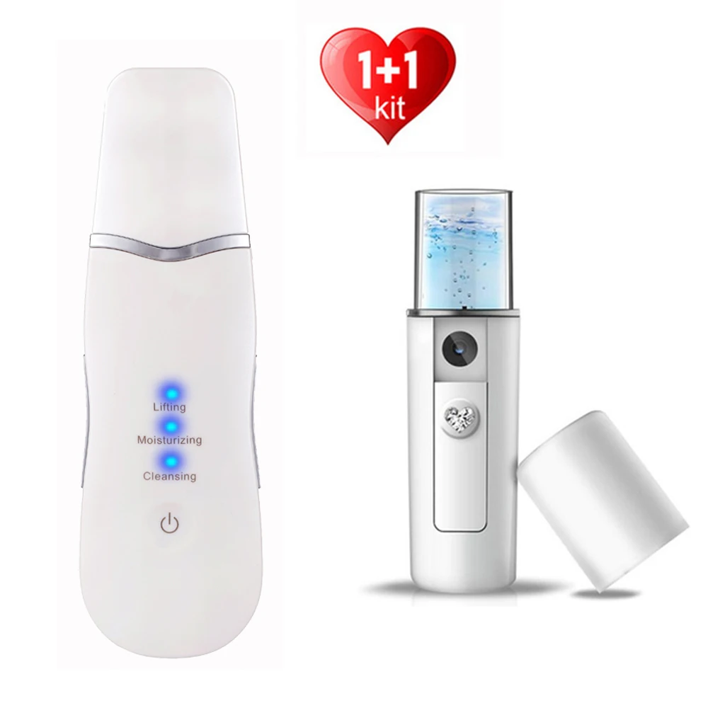 Ultrasonic Skin Scrubber Ultrasonic peeling SPA Spatula Face Deep Cleaning Cavitation Peeling Remove Blackhead Acne Nano spray
Ultrasonic Skin Scrubber Ultrasonic peeling SPA Spatula Face Deep Cleaning Cavitation Peeling Remove Blackhead Acne Nano spray