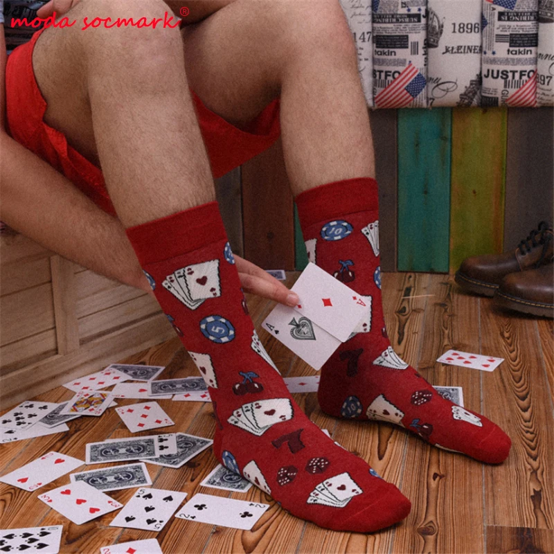 Harajuku Happy Socks Men's Funny Combed Cotton Dress Casual Wedding Socks Colorful Novelty Skateboard Socks Men Poker Pattern
Harajuku Happy Socks Men's Funny Combed Cotton Dress Casual Wedding Socks Colorful Novelty Skateboard Socks Men Poker Pattern