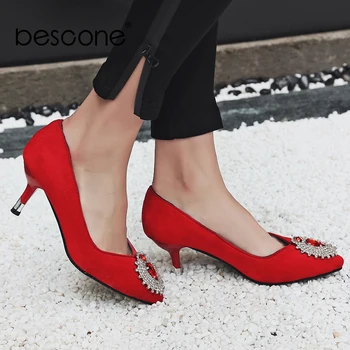BESCONE New Office Women Pumps Fashion Crystal Decoration Shining Anti-Slippery Western Style Shoes Comfortable Pumps BO480
BESCONE New Office Women Pumps Fashion Crystal Decoration Shining Anti-Slippery Western Style Shoes Comfortable Pumps BO480