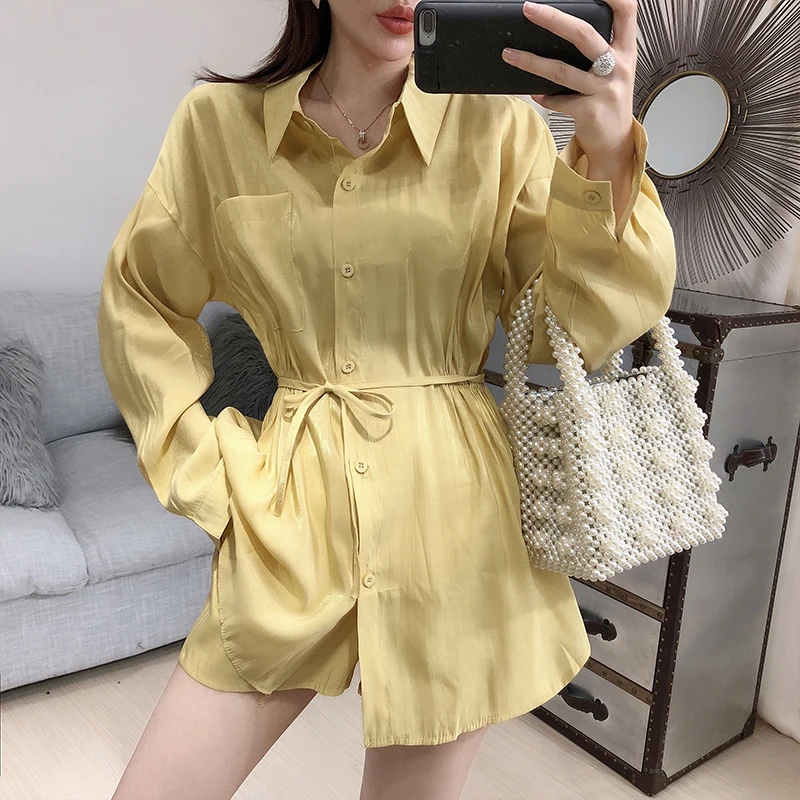 Fashion Casual Design Solid Shirt and Shorts Sets Drawstring tie waist Long Shirt and Elastic waist Shorts Set Beach Holiday Set
Fashion Casual Design Solid Shirt and Shorts Sets Drawstring tie waist Long Shirt and Elastic waist Shorts Set Beach Holiday Set