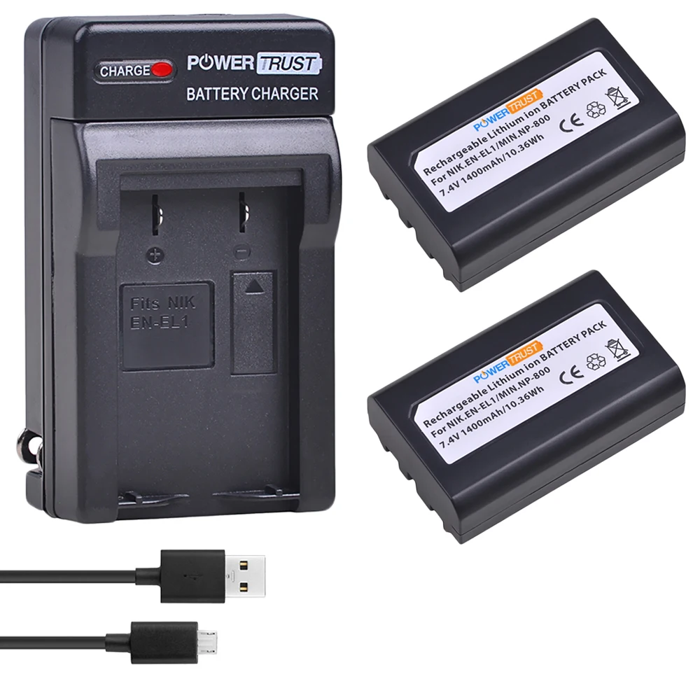EN-EL1 ENEL1 EN EL1 Battery 1400mAh and Charger for Nikon CoolPix 4300 5400 8700 500 775 880 885 990 995 Bateria
EN-EL1 ENEL1 EN EL1 Battery 1400mAh and Charger for Nikon CoolPix 4300 5400 8700 500 775 880 885 990 995 Bateria