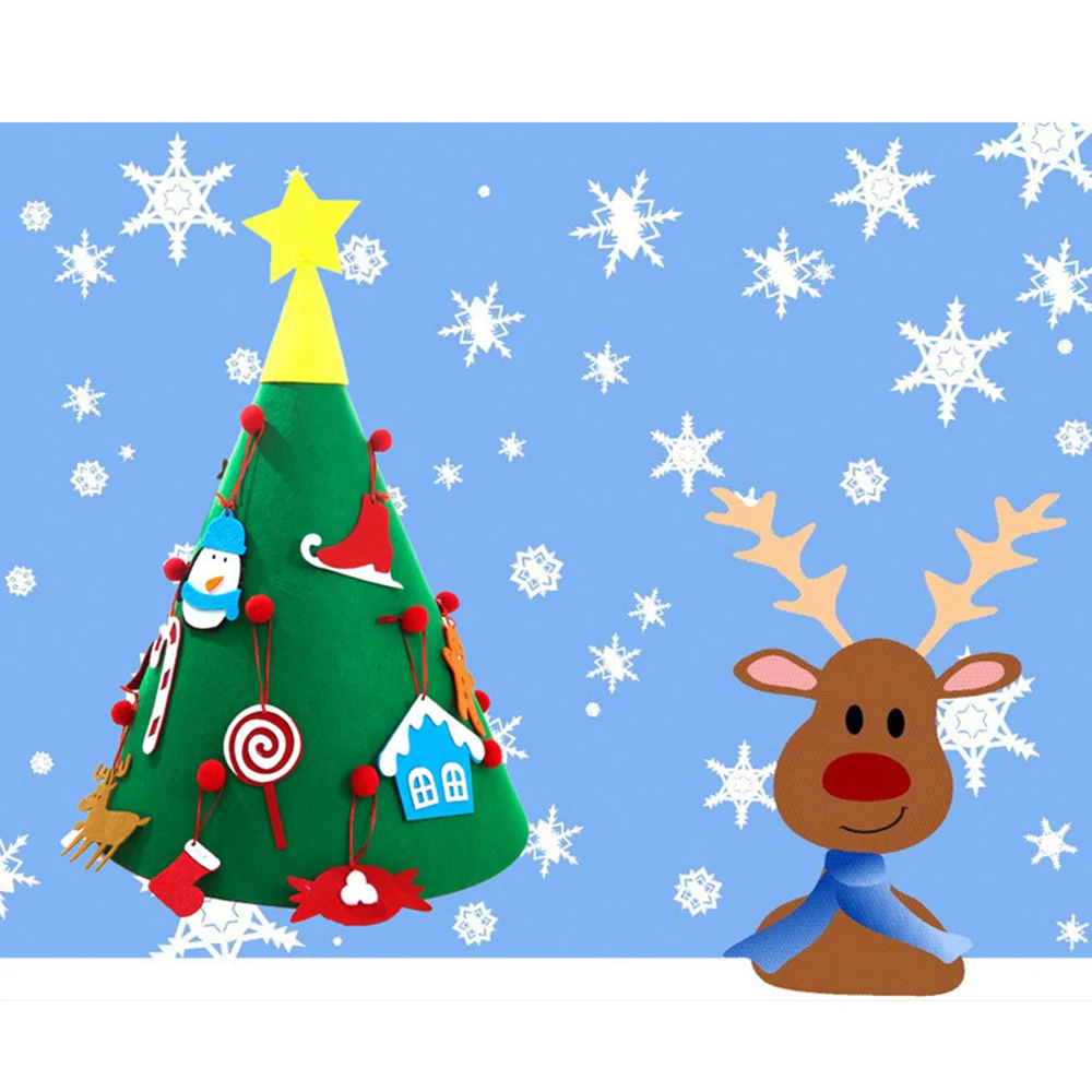 ourwarm 3d diy kids felt christmas tree with ornaments kids