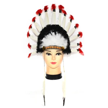 Indian Style Feather Headband Headpiece Headdress for Kids Adults Thanksgiving Masquerade Cosplay Party Costume
Indian Style Feather Headband Headpiece Headdress for Kids Adults Thanksgiving Masquerade Cosplay Party Costume