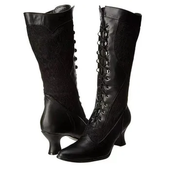 Women's 2020 High Heeled fleeces motorcycle boots Fashion Lace Pointed Toe Shoes Side Zip Mid-Tube Boots Gothic Punk Footwear
Women's 2020 High Heeled fleeces motorcycle boots Fashion Lace Pointed Toe Shoes Side Zip Mid-Tube Boots Gothic Punk Footwear