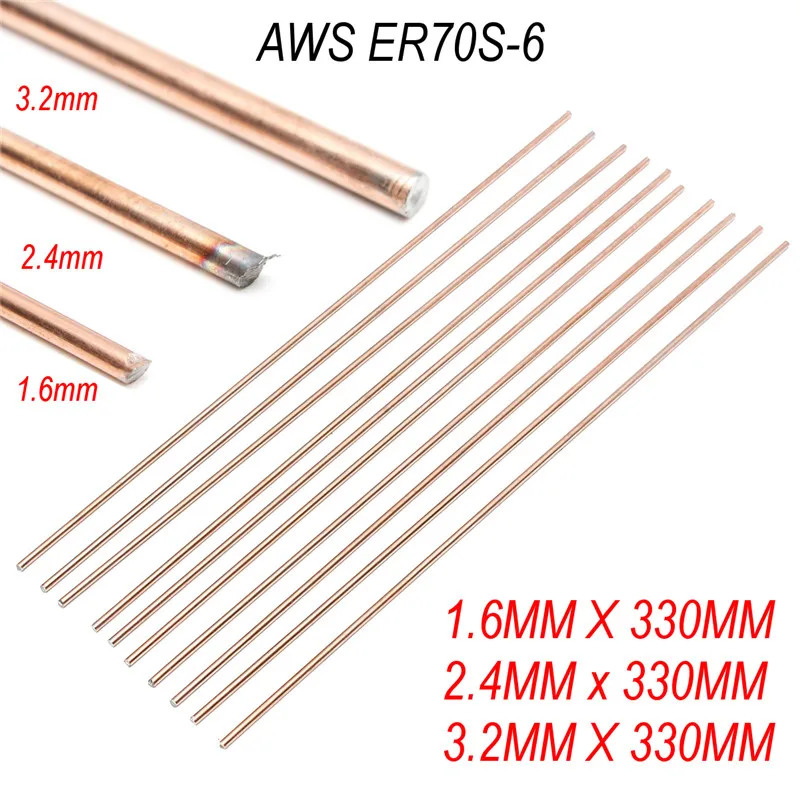 10pcs/set 1.6/2.4/3.2mmx330mm Red Copper Welding Brazing Wire Solder TIG Filler Rod a18 Steel Mild Steel
10pcs/set 1.6/2.4/3.2mmx330mm Red Copper Welding Brazing Wire Solder TIG Filler Rod a18 Steel Mild Steel