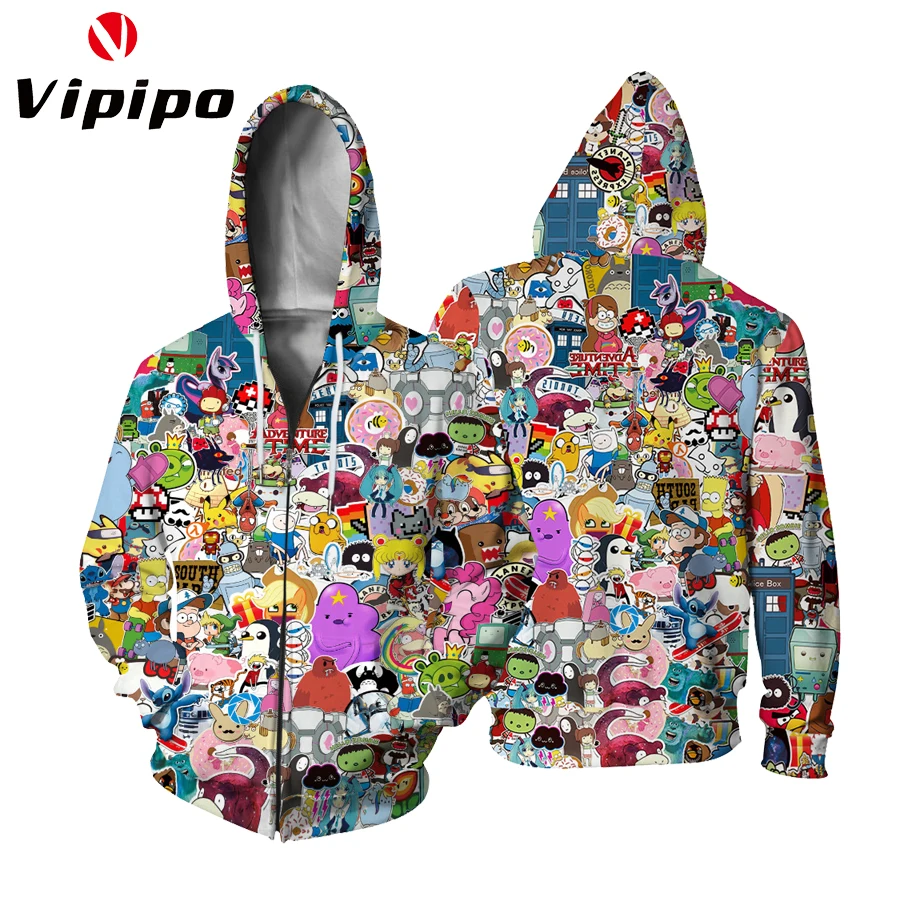 VIPIPO 2019 Naruto anime digital printing men and women models hooded zipper hoodies casual top
VIPIPO 2019 Naruto anime digital printing men and women models hooded zipper hoodies casual top