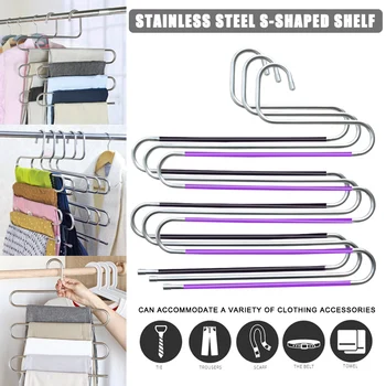 Newly Multi Layers Pants Hangers S-Shape Closet Storage Space Saving for Trousers Home Room XSD88
Newly Multi Layers Pants Hangers S-Shape Closet Storage Space Saving for Trousers Home Room XSD88