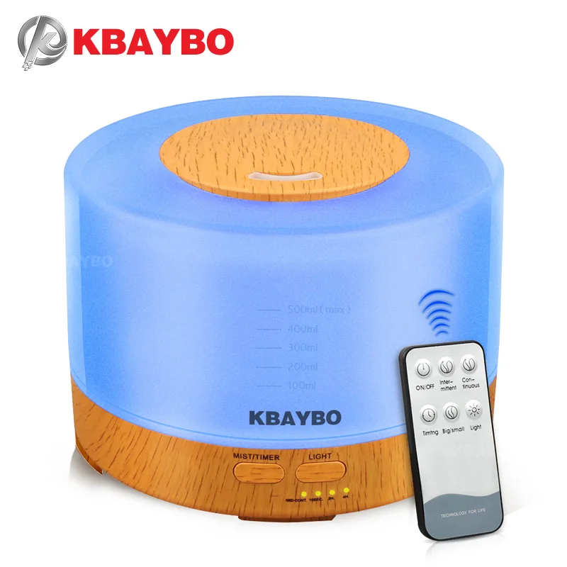 KABYBO 500ml Humidifier Remote Control Aroma Essential Oil Diffuser with 4 Timer Settings 7 Color Changing LED lamp
KABYBO 500ml Humidifier Remote Control Aroma Essential Oil Diffuser with 4 Timer Settings 7 Color Changing LED lamp