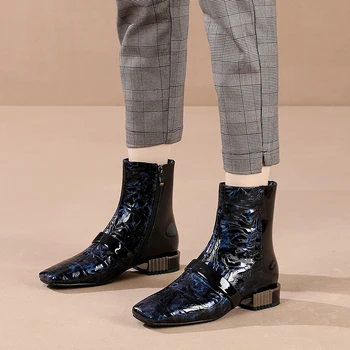 Popular Square Toe Women Zipper Ankle Boots Warm Short Boots Quality Cow Real Leather Elegant Female Chelsea Boots
Popular Square Toe Women Zipper Ankle Boots Warm Short Boots Quality Cow Real Leather Elegant Female Chelsea Boots