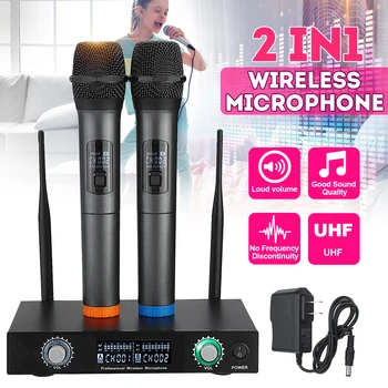 xlr UHF Wireless Microphone System Professional UHF Automatic 2 Channel 2 Cordless Handheld Microphone for Karaoke Speech Party
xlr UHF Wireless Microphone System Professional UHF Automatic 2 Channel 2 Cordless Handheld Microphone for Karaoke Speech Party