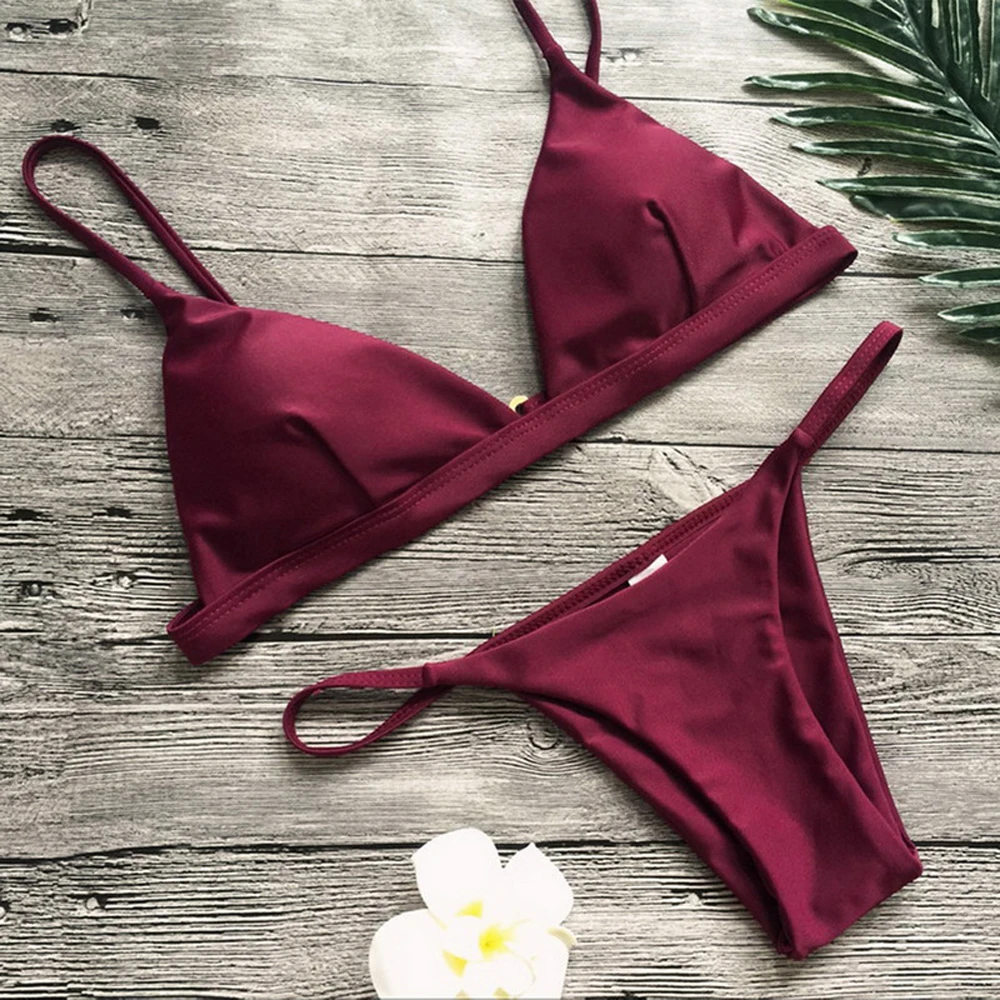 2020 Women Micro Bikini set Push Up Swimwear Solid Beach Bathing Suit Brazilian Thong Swimsuit For Girls Bikini Swim Suit femme
2020 Women Micro Bikini set Push Up Swimwear Solid Beach Bathing Suit Brazilian Thong Swimsuit For Girls Bikini Swim Suit femme