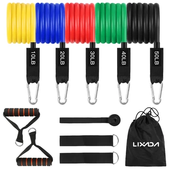 Lixada 11pcs Workout Resistance Bands Set with 5 Exercise Tube Bands Loop Bands Cushioned Handles Jump Rope Cooling Towel
Lixada 11pcs Workout Resistance Bands Set with 5 Exercise Tube Bands Loop Bands Cushioned Handles Jump Rope Cooling Towel