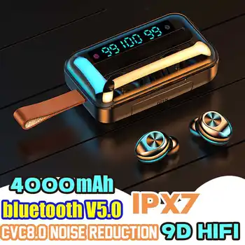TWS Wireless Earphone bluetooth Stereo LED Display IPX7 Headphones 9D Hifi Touch Headset Earbuds 4000mAh CVC8.0 Noise Reduction 
TWS Wireless Earphone bluetooth Stereo LED Display IPX7 Headphones 9D Hifi Touch Headset Earbuds 4000mAh CVC8.0 Noise Reduction