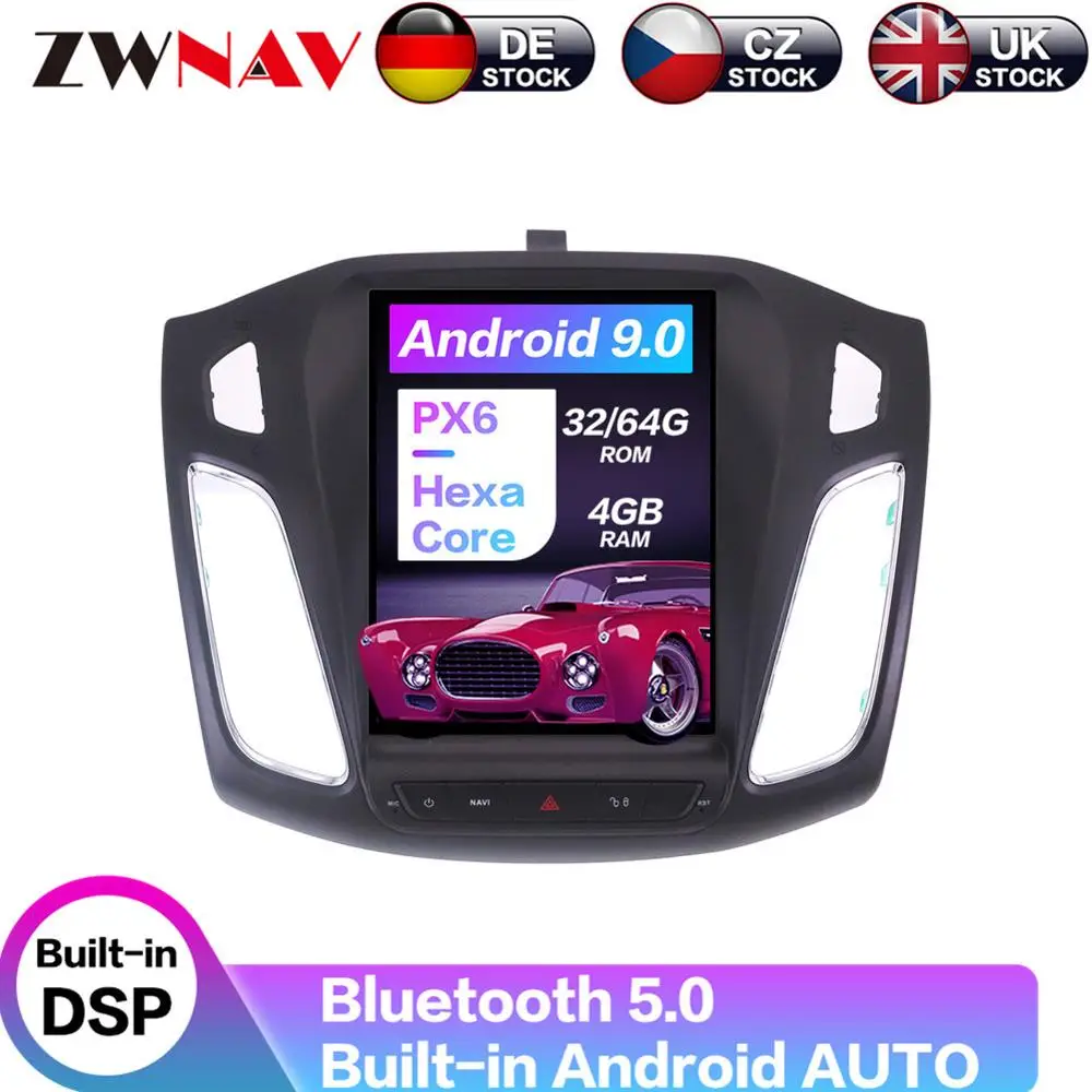 Carplay DSP Android 9.0 PX6 Vertical Tesla Radio Screen Car Multimedia Player Stereo GPS Navigation For Ford Focus 2012-2018
Carplay DSP Android 9.0 PX6 Vertical Tesla Radio Screen Car Multimedia Player Stereo GPS Navigation For Ford Focus 2012-2018
