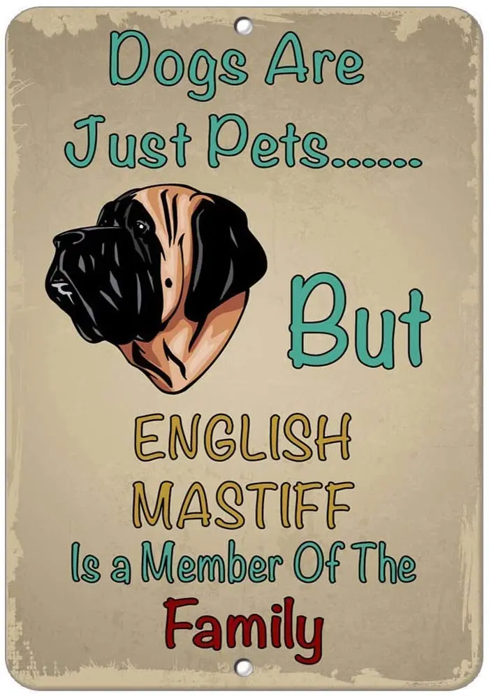 DIBIEUR English Mastiff Dog Dogs Just Pets But Tin Sign Vintage Metal Pub Club Cafe Bar Home Wall Art Decoration Poster Retro
DIBIEUR English Mastiff Dog Dogs Just Pets But Tin Sign Vintage Metal Pub Club Cafe Bar Home Wall Art Decoration Poster Retro