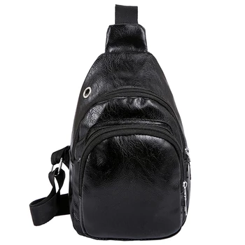 Men'S Chest Bag Men Leather Chest Pack Usb Backbag With Headphone Hole Functional Travel Organizer Male Sling Bag Black 
Men'S Chest Bag Men Leather Chest Pack Usb Backbag With Headphone Hole Functional Travel Organizer Male Sling Bag Black