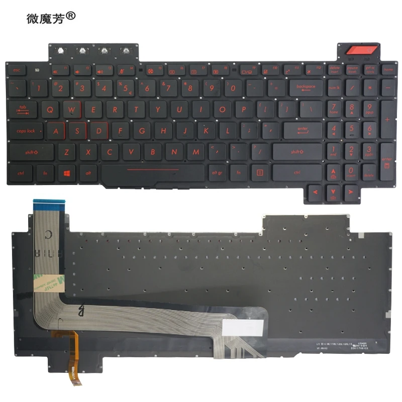 

Клавиатура для ноутбука ASUS ROG FZ63V ZX63V ZX63VE FX63 FX63V FX63VD FX63VM FX503 FX503V FX503VM FX503VD GL503VS GL503