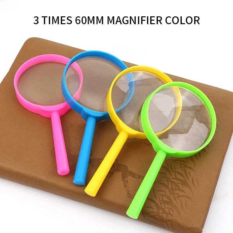 Mini Portable Handheld Magnifying Glass 60mm Plastic Handle Reading Magnifier Eye For Book Inspection Coins | Инструменты