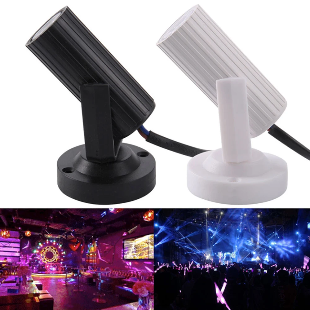 

AC85-265V 1W LED Smart Spotlight White/Black Body White/Warm/Red/Blue/Green/Purple/Multicolor KTV Bar Flashing Stage Spotlight