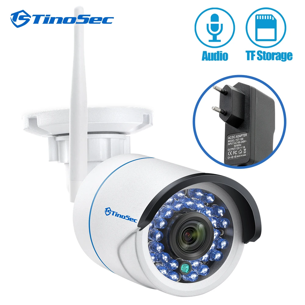 Tinosec IP Camera Wifi 1080P ONVIF Wireless Wired CCTV Bullet Outdoor Waterproof Security Camera MiscroSD Card Slot Free adapter
Tinosec IP Camera Wifi 1080P ONVIF Wireless Wired CCTV Bullet Outdoor Waterproof Security Camera MiscroSD Card Slot Free adapter