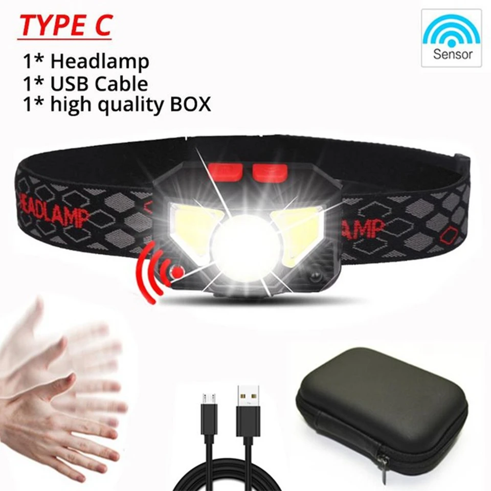 Portable mini XPE+COB LED Headlamp USB Rechargeable Camping Head lamp Fishing headlight flashlight headlamp torch
Portable mini XPE+COB LED Headlamp USB Rechargeable Camping Head lamp Fishing headlight flashlight headlamp torch
