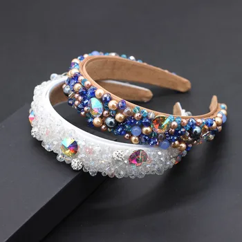 New Baroque Fashion Transparent Pearl Full Color Beads Rhinestone Headband Promise Travel Gift Hair Accessories 687
New Baroque Fashion Transparent Pearl Full Color Beads Rhinestone Headband Promise Travel Gift Hair Accessories 687