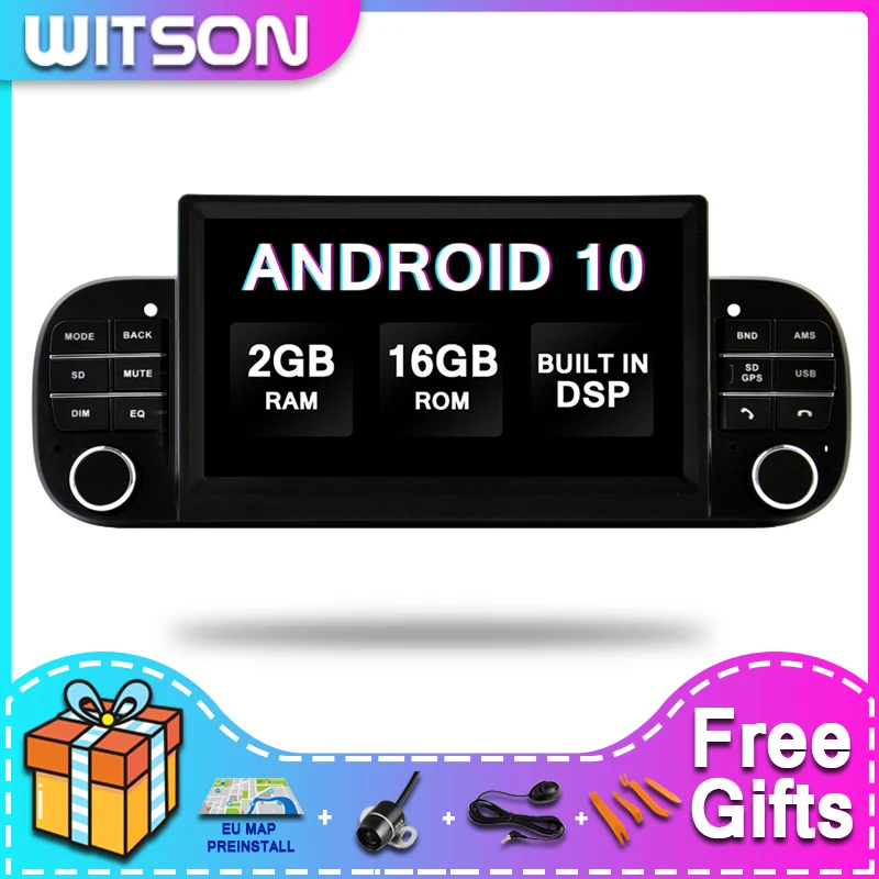 WITSON 2 Din Android 11 Car Multimedia Player For FIAT PANDA 2013 2014 2015 2016 2017 2018 2019 2020 car android player | Автомобили и