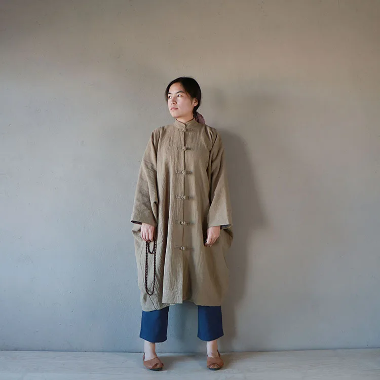 Zuo an mi fragrant Style Tops Chinese Style Flax Handmade Frog Long Sleeve Spring And Autumn Origional Cotton Linen WOMEN'S Dres
Zuo an mi fragrant Style Tops Chinese Style Flax Handmade Frog Long Sleeve Spring And Autumn Origional Cotton Linen WOMEN'S Dres