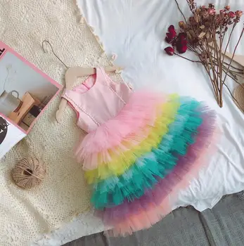 2020 Baby Girls Rainbow Mesh Cake Party Dress, Princess Kids Cute Dance Clothing 6 pieces/lot, Wholesale
2020 Baby Girls Rainbow Mesh Cake Party Dress, Princess Kids Cute Dance Clothing 6 pieces/lot, Wholesale