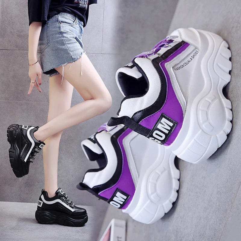 Фиолетовые женские кроссовки для бега привлекательные Прогулочные спортивная