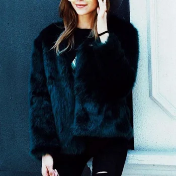 Women Autumn Winter Fashion Casual All-match Solid Color Faux Fur Coat V Collar Loose Long Sleeve Short Coat Jacket 
Women Autumn Winter Fashion Casual All-match Solid Color Faux Fur Coat V Collar Loose Long Sleeve Short Coat Jacket