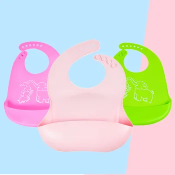 

Baby Bibs Food Grade Silicone Drool bib Soft And Comfortable Saliva Towel Oil-proof Lunch Bib Adjustable Newborn Cartoon Aprons