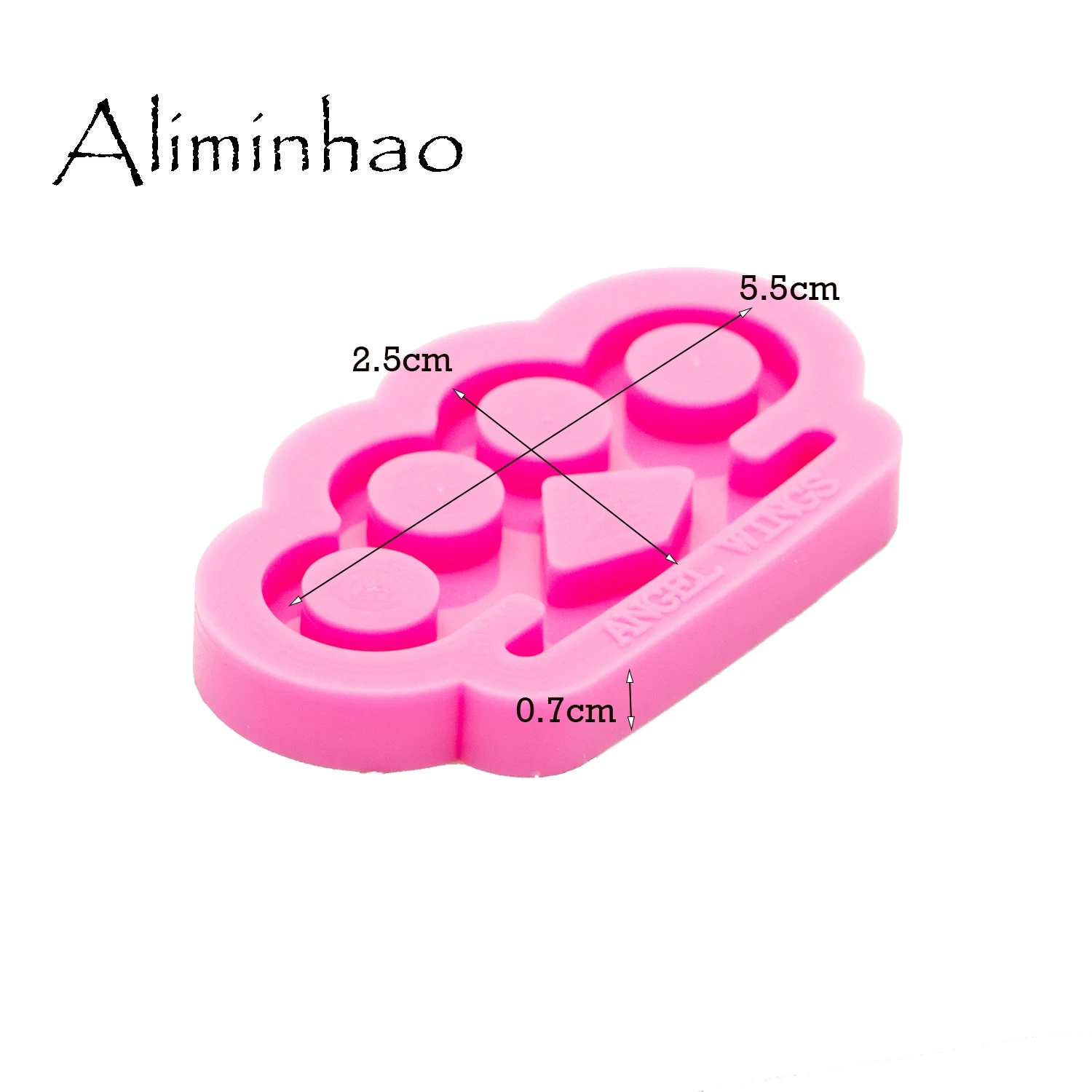 Generic DY0268 Shiny Mini Brass Knuckles Shape Mold Silicone Molds DIY