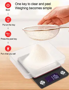 Stainless Steel Digital Food Scale Baking Electronic Scale Baking Electronic Scale Precision Balance Food Scale Food Weight
Stainless Steel Digital Food Scale Baking Electronic Scale Baking Electronic Scale Precision Balance Food Scale Food Weight