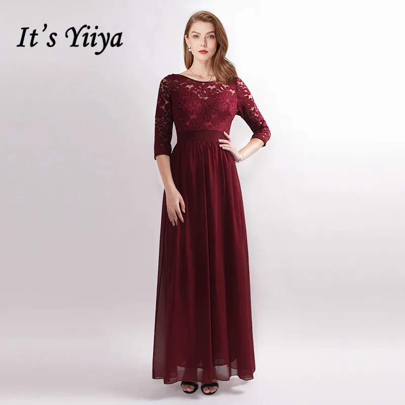 Фото Женское кружевное платье It's Yiiya однотонное трапециевидной - купить