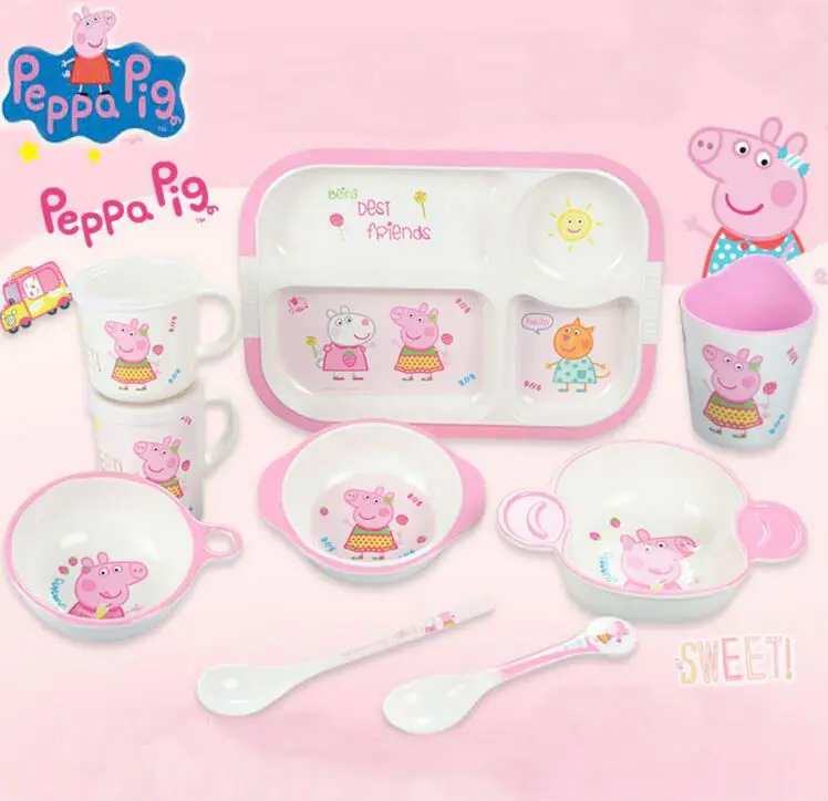 New Genuine PEPPA PIG Melamine bowl cup Doll plate George Zoe Suzy Rebecca Emily Danny Pedro bear Dinosaur Children toy gift
New Genuine PEPPA PIG Melamine bowl cup Doll plate George Zoe Suzy Rebecca Emily Danny Pedro bear Dinosaur Children toy gift