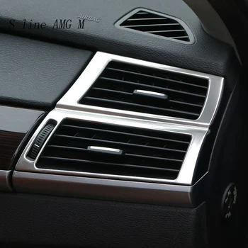 Car Styling For BMW X5 X6 E70 E71 Dashboard Air Conditioner Outlet Frame Decoration Stainless Steel Interior Cover Sticker Trim 
Car Styling For BMW X5 X6 E70 E71 Dashboard Air Conditioner Outlet Frame Decoration Stainless Steel Interior Cover Sticker Trim