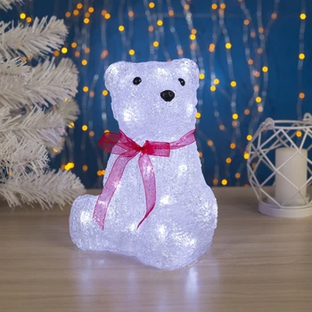 The figure is acrylic. "Teddy bear" 15x15x20 cm, (AA * 3 pcs. Not included), 20 LED 4357276 
The figure is acrylic. "Teddy bear" 15x15x20 cm, (AA * 3 pcs. Not included), 20 LED 4357276