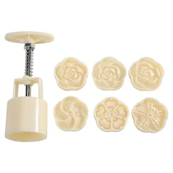 6 Patterns Ice Skin Mooncake Moulds Flower Fruits Hand Pressure DIY Biscuit Mold Round Cutter Set Cake Baking Accessories
6 Patterns Ice Skin Mooncake Moulds Flower Fruits Hand Pressure DIY Biscuit Mold Round Cutter Set Cake Baking Accessories