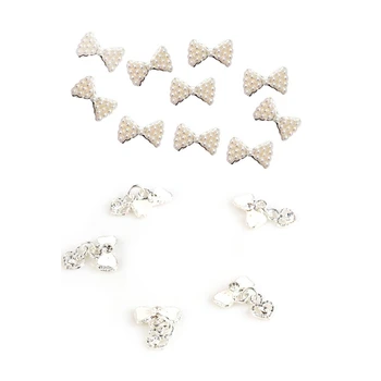 10x Pearl Bows 3D Nail Art Nail Stones & White Bow Tie Heart 10 Pieces 3D Alloy Nail Art Slices Glitters
10x Pearl Bows 3D Nail Art Nail Stones & White Bow Tie Heart 10 Pieces 3D Alloy Nail Art Slices Glitters