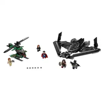 Designer Lego super heroes fight in the sky 
Designer Lego super heroes fight in the sky